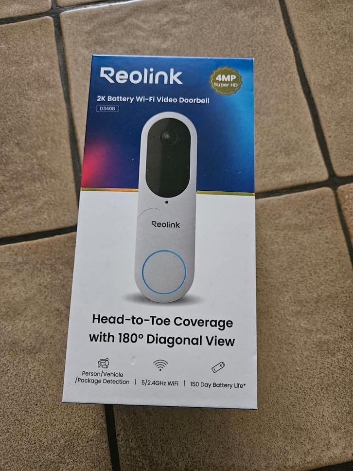 sonnette connectée neuve réolink D340B sur batterie, Huis en Inrichting, Deurbellen, Nieuw, Draadloos, Bewegingsdetectiesensor