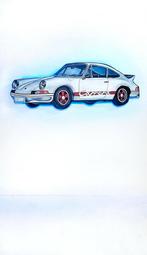 Uniek geschilderd houten Carrera Porsche bord met LED, Ophalen, Nieuw, Porsche