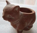 Terra Cotta 2 poesjes, beertje en varkentje , nieuwe staat, Verzamelen, Dierenverzamelingen, Ophalen of Verzenden, Nieuw, Hond of Kat