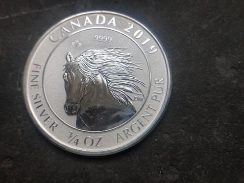 2019 Canada - Wild horse - 0,75 oz reverse proof silver, Postzegels en Munten, Edelmetalen en Baren, Zilver, Ophalen of Verzenden