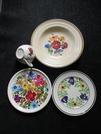 PARTI .  verk.4 stuks Keramisch porselein   Bloemen - BOCH, Huis en Inrichting, Keuken | Servies, Verzenden, Gebruikt, Porselein