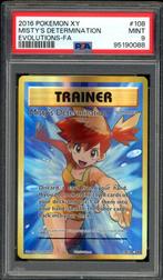 Misty's Determination PSA 9 - 108/108 - XY - Evolutions 2016, Hobby en Vrije tijd, Verzamelkaartspellen | Pokémon, Ophalen of Verzenden