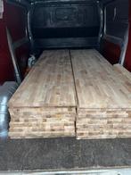 Massief eikenhouten werkblad 250x65x3,8 cm, Ophalen, Crème, 200 cm of meer, Nieuw