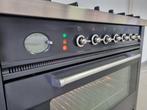 🍀 Luxe Fornuis Boretti 90 cm antraciet + rvs 5 pits 1 oven, 60 cm of meer, 5 kookzones of meer, Vrijstaand, 90 tot 95 cm