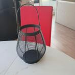 Zwarte kaarsenhouder, hoogte met handvat 33cm, Huis en Inrichting, Ophalen