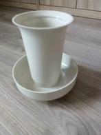Bloemschaal/vaasje Tupperware, Huis en Inrichting, Ophalen of Verzenden, Nieuw, Crème
