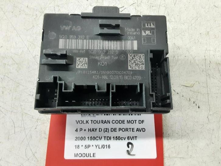 UNITE ELECTRONIQUE Volkswagen Touran (5T1) (5Q0959392E), Autos : Pièces & Accessoires, Électronique & Câbles, Volkswagen, Utilisé