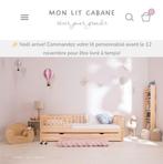 Lit enfant en bois naturel 90x190cm, Enfants & Bébés, Chambre d'enfant | Lits, Sommier à lattes, 85 à 100 cm, Enlèvement, 180 cm ou plus