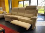 Wit lederen 3zit salon met 2 relaxen, Huis en Inrichting, Zetels | Zetels, Ophalen, Minder dan 75 cm, Driepersoons, Leer