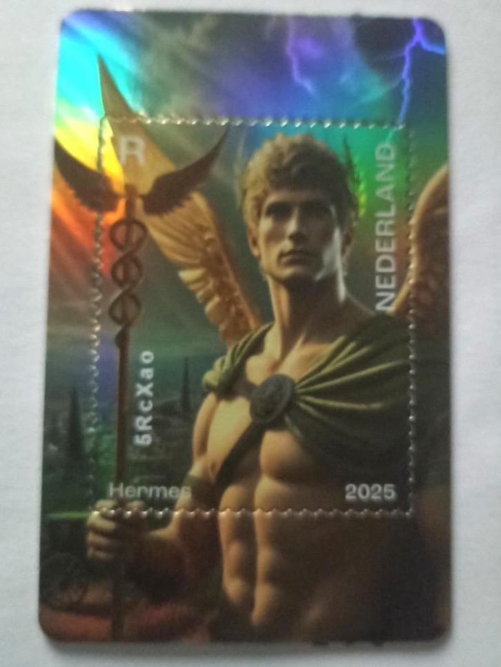Cryptostamp 2025 - Nederland - Hermes - Zwart, Postzegels en Munten, Postzegels | Thematische zegels, Postfris, Ophalen of Verzenden