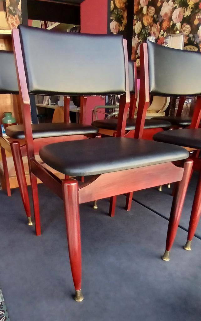 6 vintage Scandinavische stoelen uit het midden van de eeuw, Antiek en Kunst, Antiek | Meubels | Stoelen en Sofa's