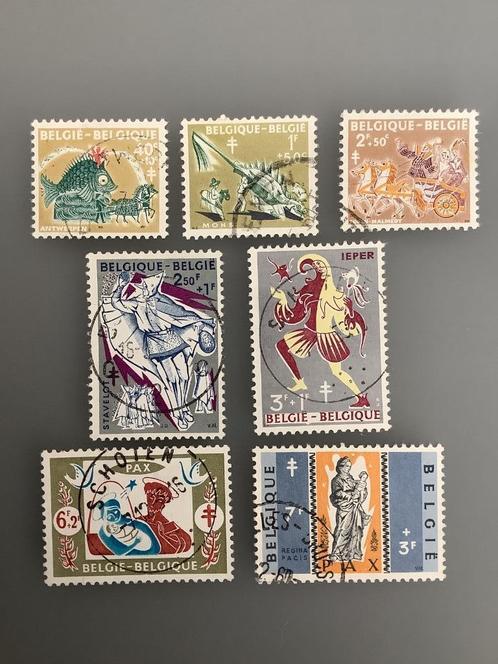 Belgische postzegels Obp nrs 1114/20, Postzegels en Munten, Postzegels | Europa | België, Gestempeld, Frankeerzegel, Overig, Spoor van plakker
