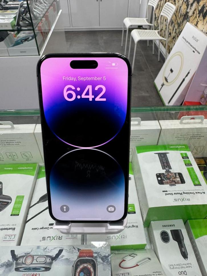 Iphone 14 pro 128GB als nieuw, Telecommunicatie, Mobiele telefoons | Hoesjes en Screenprotectors | Apple iPhone, Zo goed als nieuw