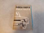 Simca 1301S 1501S instructieboekje, Ophalen of Verzenden