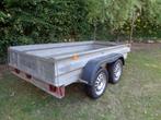 dubbel as aanhangwagen L3,05m x B1,37m 750kg nieuwe assen, Ophalen, Gebruikt