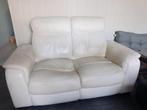Witte 2-zitsbank, Huis en Inrichting, Zetels | Zetels, Ophalen, Gebruikt, 150 tot 200 cm, Tweepersoons