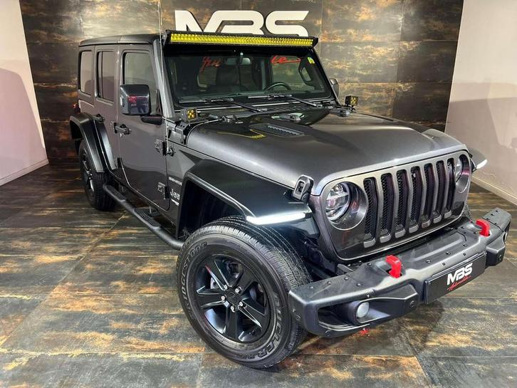 Jeep Wrangler 2.0 Turbo Sahara UTILITAIRE * LED BARRE * GPS*, Auto's, Bestelwagens en Lichte vracht, Bedrijf, Te koop, 4x4, ABS