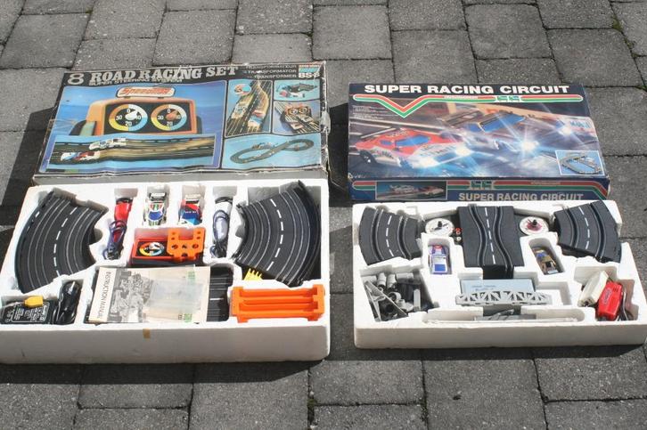 2x Speedtrax racebaan jaren 70 / 80 in doos, Kinderen en Baby's, Speelgoed | Racebanen, Zo goed als nieuw, Racebaan, Elektrisch