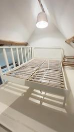 bed + Lattenbodem 160 x 200, Huis en Inrichting, Slaapkamer | Bedden, Ophalen, Gebruikt, Wit, Twijfelaar