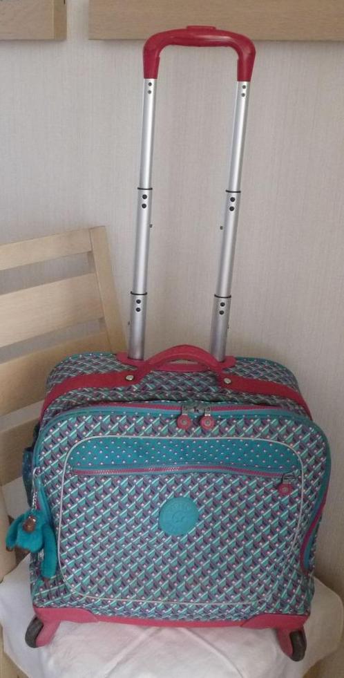 Kipling trolley met 4 wielen „manary” + aap, Handtassen en Accessoires, Tassen | Schooltassen, Gebruikt, Aktetas of Boekentas