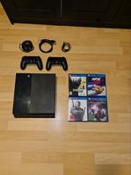 Playstation 4 avec 2 manettes + 4 jeux et câbles, Enlèvement ou Envoi, Comme neuf, Avec 2 manettes