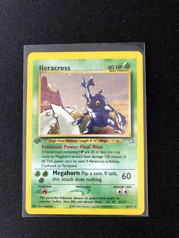 Heracross Holo 1ère édition Neo Genesis, Enlèvement ou Envoi, Comme neuf, Cartes en vrac