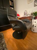 Jori zetel in zwart leder, Huis en Inrichting, Fauteuils, Ophalen, Gebruikt, Leer, 50 tot 75 cm