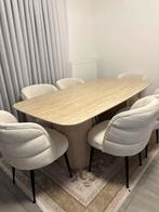 Eettafel en stoelen, Huis en Inrichting, Ophalen, Overige materialen, Marmer, 100 tot 150 cm