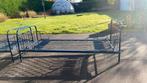 Retro ijzeren bed - 2x, Huis en Inrichting, Ophalen, Gebruikt, Blauw