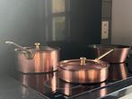 Set koperen kookpotten: zwitserse kwaliteit culinox spring, Huis en Inrichting, Ophalen of Verzenden, Gebruikt, Overige materialen