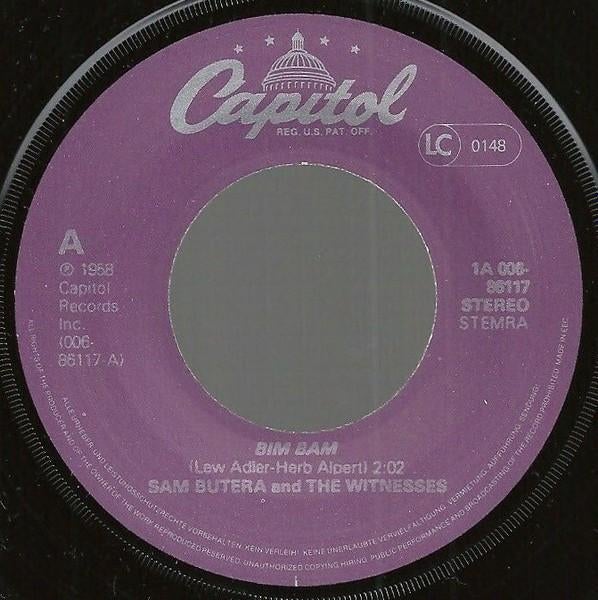 Sam Butera And The Witnesses - Bim Bam, Enlèvement ou Envoi, Single, Utilisé, Pop