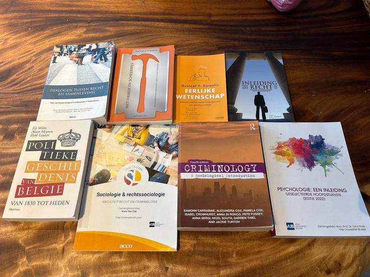 Boeken 1ste bachelor criminologie te koop, Boeken, Informatica en Computer, Zo goed als nieuw, Ophalen of Verzenden
