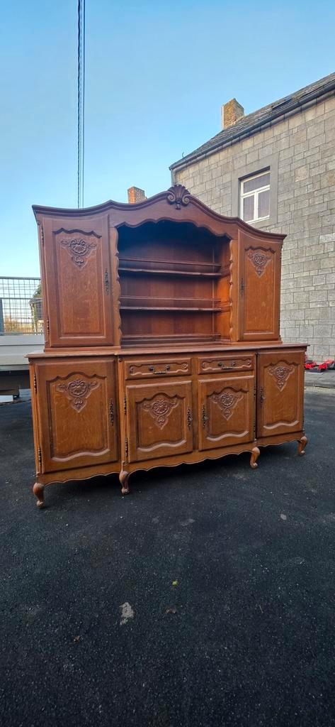 Buffet vaisselier ancien en bois, Antiquités & Art, Antiquités | Meubles | Armoires