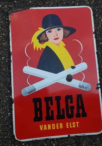 Belga van der Elst emaillen reclame bord vintage decoratie disponible aux enchères