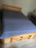 bed 2pers 140x200 incl matras en bedbodem lattoflex, Huis en Inrichting, Slaapkamer | Bedden, Ophalen, Bruin, Tweepersoons, 140 cm