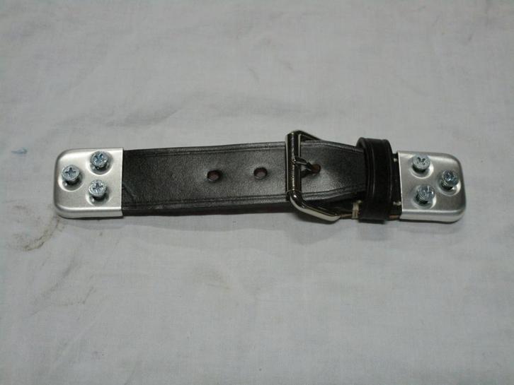 bonnet strap TAN, zwart leder Klassieke Mini e.a..., Auto-onderdelen, Carrosserie, Motorkap, Mini, Rover, Austin, Voor, Nieuw