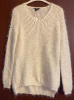 Trui met V hals en sjaal, Kleding | Dames, Cassis, Wit, Maat 42/44 (L), Nieuw