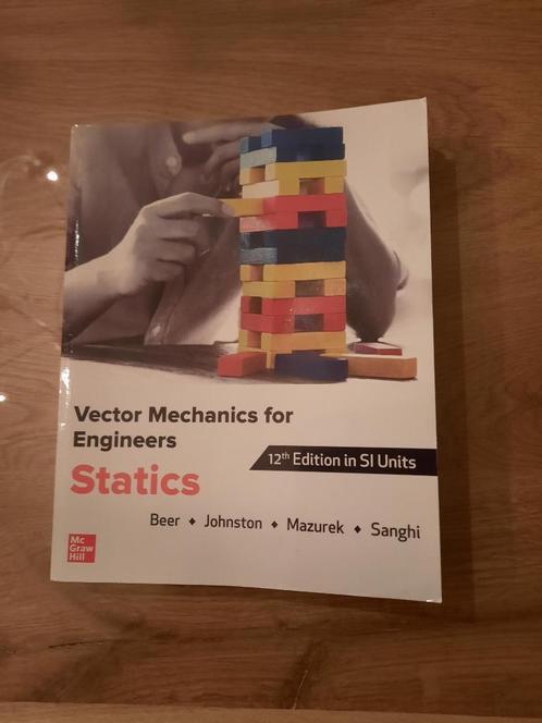 Vector Mechanics for engineers Statics - Mc Graw Hill, Livres, Livres d'étude & Cours, Comme neuf, Enseignement supérieur, Enlèvement ou Envoi