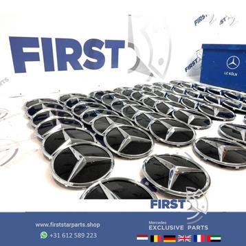 Mercedes AMG STER LOGO GLANS CHROOM W176 W177 W205 W117 W118 beschikbaar voor biedingen