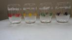 4 glaasjes Het Sas--Regina--Ecluse-- Nordbrau, Ophalen of Verzenden, Zo goed als nieuw, Frisdrankglas