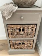 Prachtig landelijke kast met rieten manden, Huis en Inrichting, Ophalen, Minder dan 50 cm, 1 of 2 laden, Minder dan 100 cm