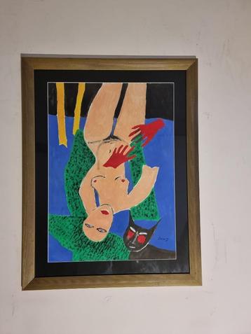 Prachtige Olie tekening Corneille klaar voor aan de muur   T beschikbaar voor biedingen