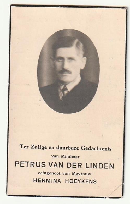 P. VAN DER LINDEN Doel 1946 Matroos Schelde oorlogsinvalied, Verzamelen, Bidprentjes en Rouwkaarten, Bidprentje, Verzenden