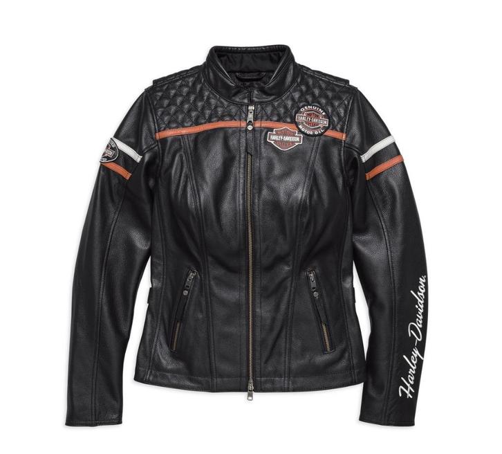 Harley-Davidson Miss Enthusiast CE Leather Jacket, Kleding | Dames, Jasjes, Kostuums en Pakken, Zo goed als nieuw, Jasje, Maat 38/40 (M)
