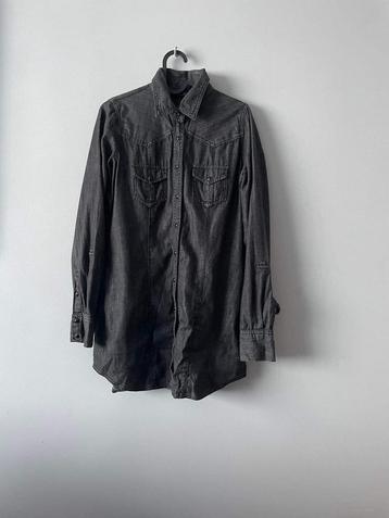 Grijs zwart spijkerhemd M beschikbaar voor biedingen