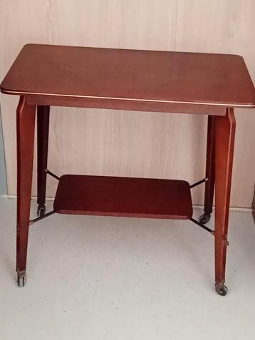 Vintage design trolley jaren 60 1 dienblad en messing 75 x 4