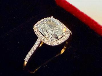 Prachtige gouden ring/ diamanten 1.79ct met HRD certificaat! beschikbaar voor biedingen