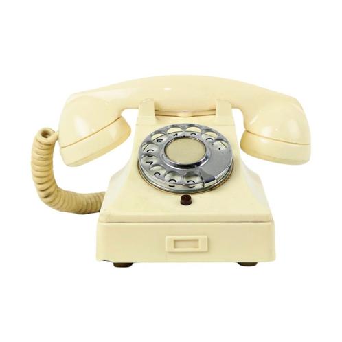 Vintage Witte Draaischijf Telefoon 1957 Bakeliet BTMC 2749RB, Télécoms, Téléphones fixes | Filaires, Utilisé, Bakélite, Avec cadran rotatif