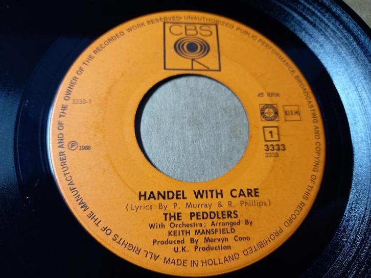 The Peddlers ‎– Handel With Care / Horse's Collar '7, Cd's en Dvd's, Vinyl Singles, Zo goed als nieuw, Single, Jazz en Blues, 7 inch