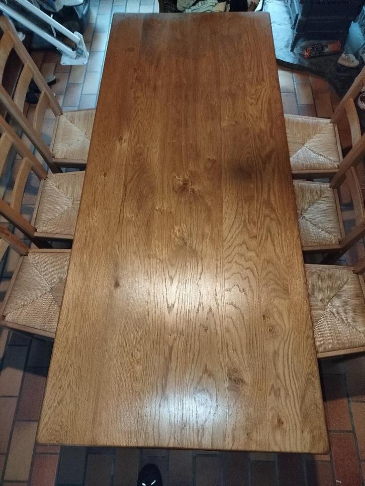 Table de salle à manger de ferme, Maison & Meubles, Salles à manger complètes, Utilisé, Enlèvement